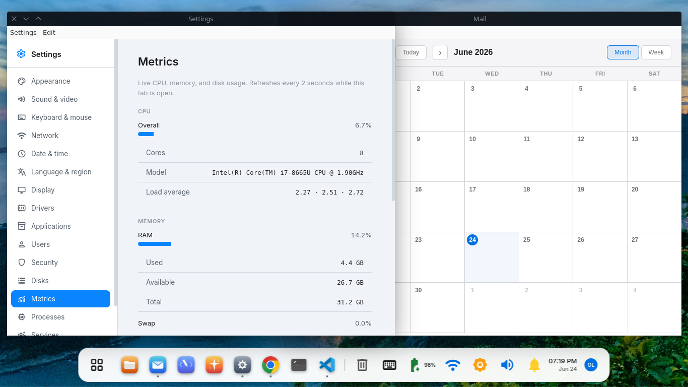 Ollie Explorer on the desktop alongside other running applications